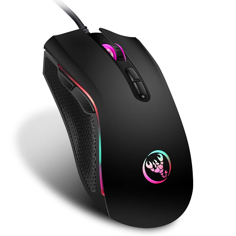 Mouse Gamer com Fio - 7 Botões, 3200 DPI, LED Óptico, USB, Ideal para Jogos no PC