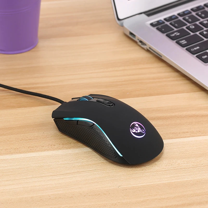 Mouse Gamer com Fio - 7 Botões, 3200 DPI, LED Óptico, USB, Ideal para Jogos no PC