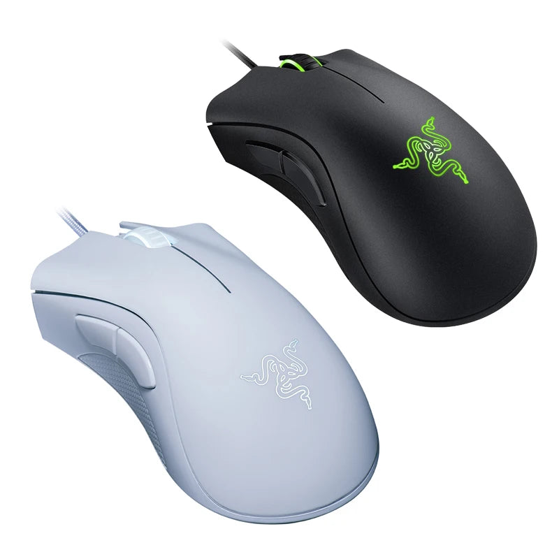Mouse Gamer Razer DeathAdder Essential com Fio - Sensor Óptico de 6400 DPI, 5 Botões Independentes, Ideal para Laptop e PC Gamer