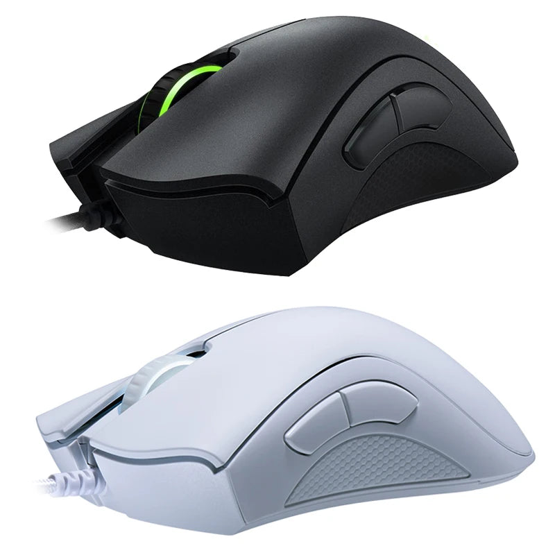 Mouse Gamer Razer DeathAdder Essential com Fio - Sensor Óptico de 6400 DPI, 5 Botões Independentes, Ideal para Laptop e PC Gamer