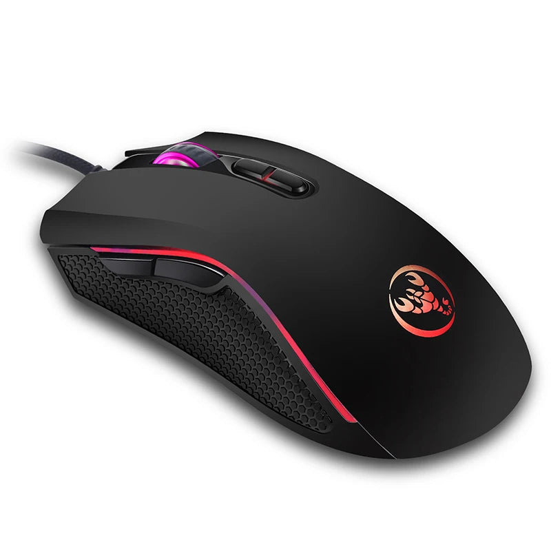 Mouse Gamer com Fio - 7 Botões, 3200 DPI, LED Óptico, USB, Ideal para Jogos no PC