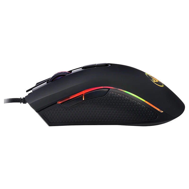 Mouse Gamer com Fio - 7 Botões, 3200 DPI, LED Óptico, USB, Ideal para Jogos no PC