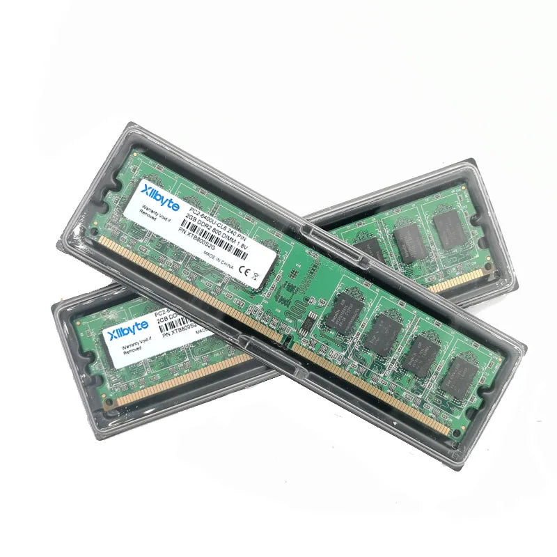 Memória RAM Xllbyte DIMM DDR2 - 4GB (2x2GB), 800MHz/667MHz, PC2-6400/PC2-5300, Alta Qualidade e Compatibilidade para Desktop
