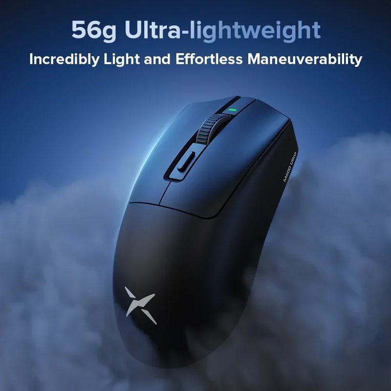 Mouse Gamer Sem Fio Delux M600 - 52g Leve, Conexão Dual 2.4G, 26000 DPI, Recarga e Macro, Ideal para PC Gamer