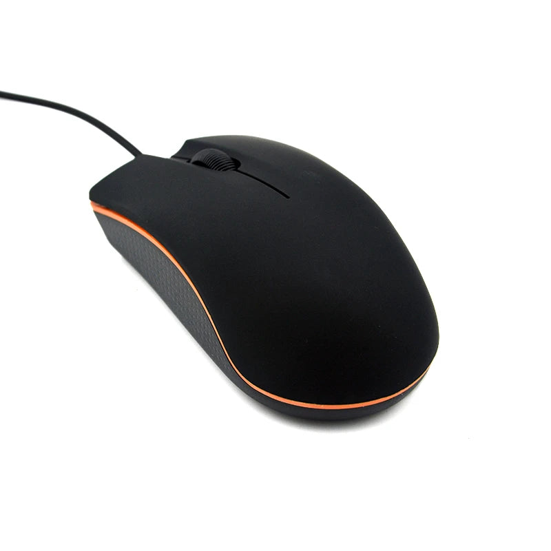 Mouse Óptico 3D Mini USB com Fio - 1200 DPI, Ultra Fino, Ideal para Laptop, Notebook, PC e MacBook