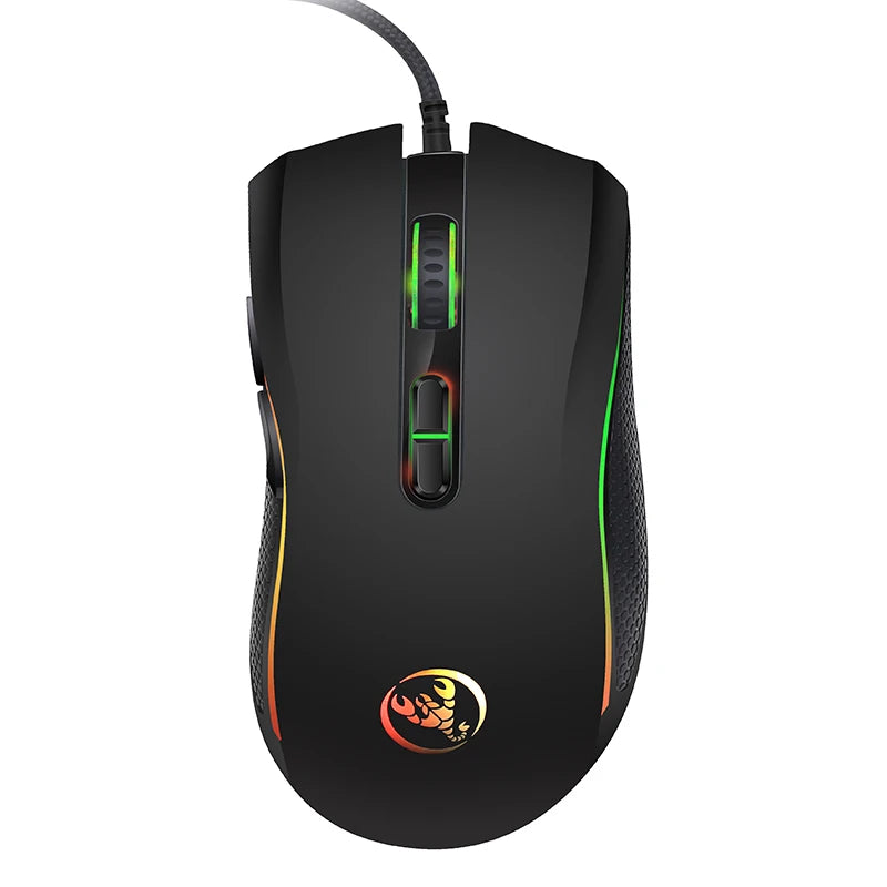 Mouse Gamer com Fio - 7 Botões, 3200 DPI, LED Óptico, USB, Ideal para Jogos no PC