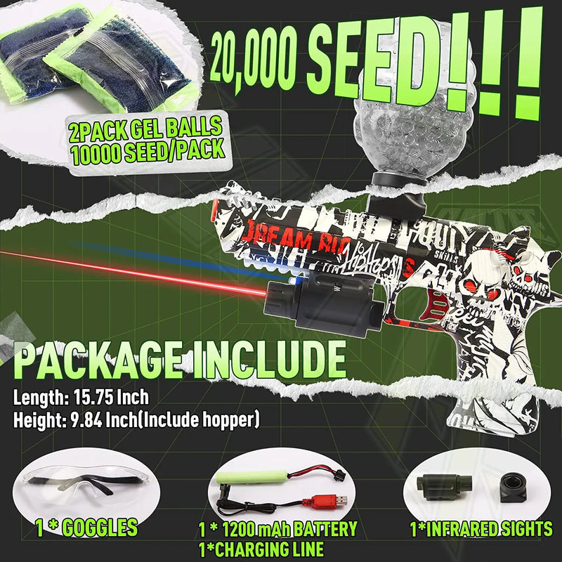 Pistola de Gel Elétrica Desert Eagle - Brinquedo de Tiro com Bolinhas de Água, Arma de Brinquedo para Crianças, Ideal para Atividades ao Ar Livre - Modelo 901