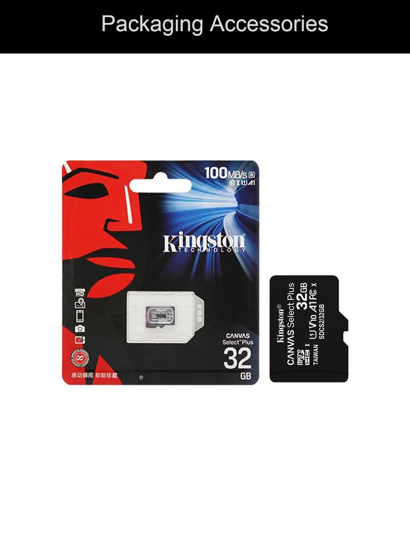 Cartão de Memória Kingston Micro SD - 32GB, 64GB, 128GB (Classe 10, 100MB/s, U1 V10 A1)