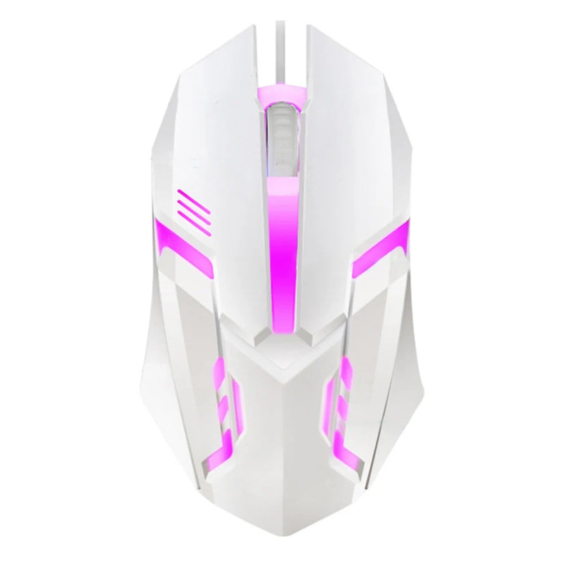 Mouse Gamer USB com Fio para E-Sports - Mouse Óptico com LED Colorido, 5000 DPI, Ideal para Desktop e Laptop