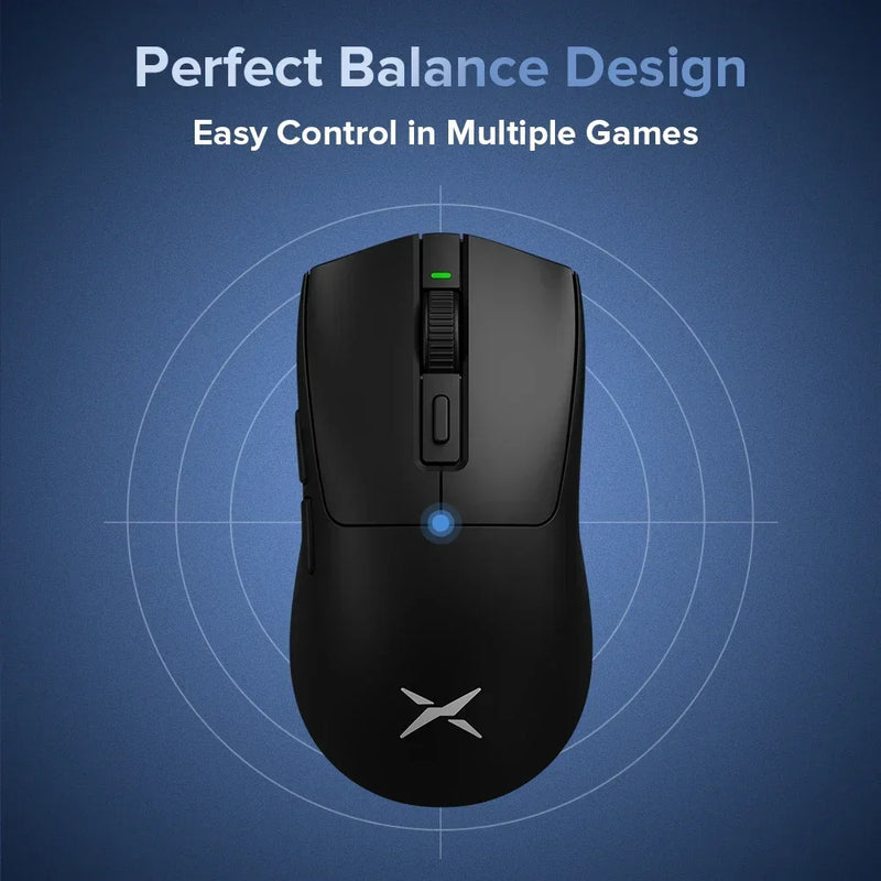 Mouse Gamer Sem Fio Delux M600 - 52g Leve, Conexão Dual 2.4G, 26000 DPI, Recarga e Macro, Ideal para PC Gamer