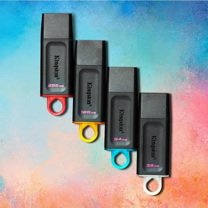 Pen Drive Kingston USB Flash Drive DTX - 64GB, 128GB, 256GB, Alta Velocidade USB 3.2, Mini Pen Drive, Ideal para Armazenamento