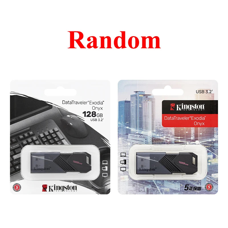 Pen Drive Kingston DataTraveler Exodia Onyx - USB Flash Drive 64GB, 128GB, 256GB, USB 3.2 Gen 1, Preto, Ideal para Computador