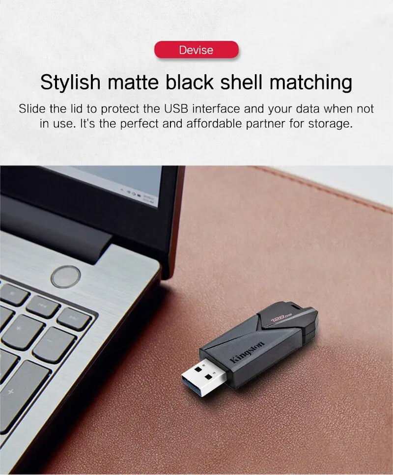 Pen Drive Kingston DTXON - USB Flash Drive, 32GB, 64GB, 128GB, 256GB, USB 3.2, Mini Key, Ideal para Armazenamento