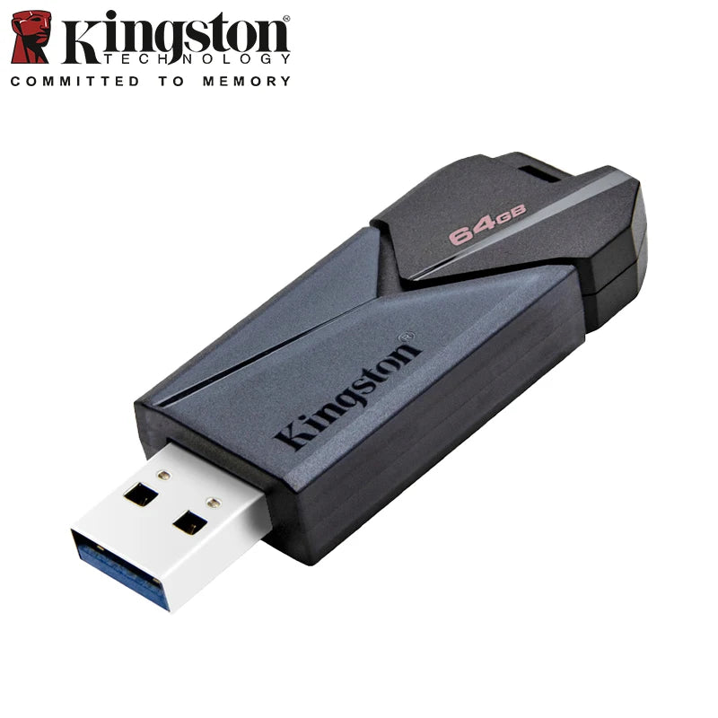 Pen Drive Kingston DataTraveler Exodia Onyx - USB Flash Drive 64GB, 128GB, 256GB, USB 3.2 Gen 1, Preto, Ideal para Computador
