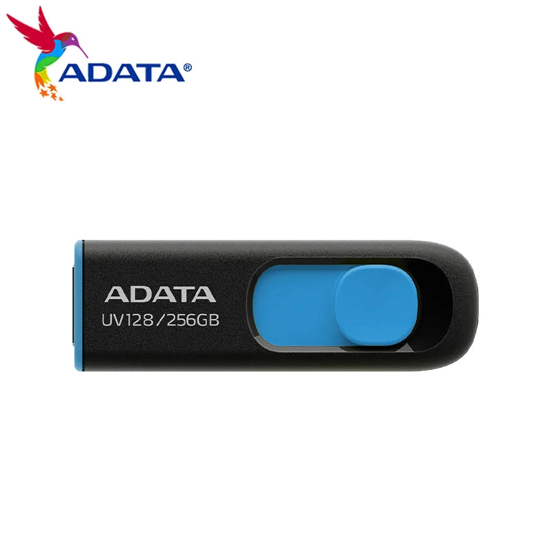 Pen Drive ADATA UV128 - USB 3.2 Flash Drive, 32GB, 64GB, 128GB, 256GB, Ideal para Desktop e Laptop