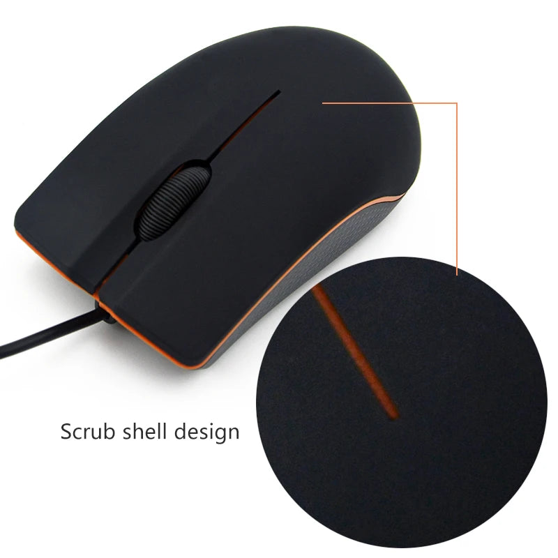 Mouse Óptico 3D Mini USB com Fio - 1200 DPI, Ultra Fino, Ideal para Laptop, Notebook, PC e MacBook