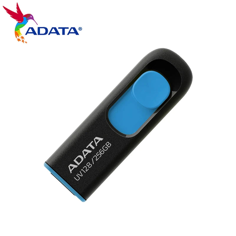 Pen Drive ADATA UV128 - USB 3.2 Flash Drive, 32GB, 64GB, 128GB, 256GB, Ideal para Desktop e Laptop