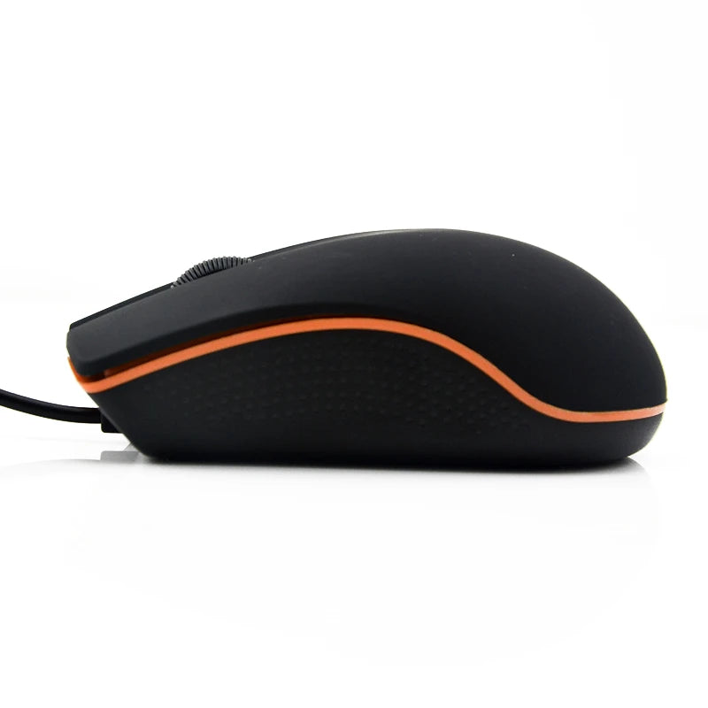 Mouse Óptico 3D Mini USB com Fio - 1200 DPI, Ultra Fino, Ideal para Laptop, Notebook, PC e MacBook