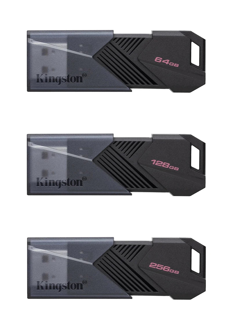 Pen Drive Kingston DataTraveler Exodia Onyx - USB Flash Drive 64GB, 128GB, 256GB, USB 3.2 Gen 1, Preto, Ideal para Computador